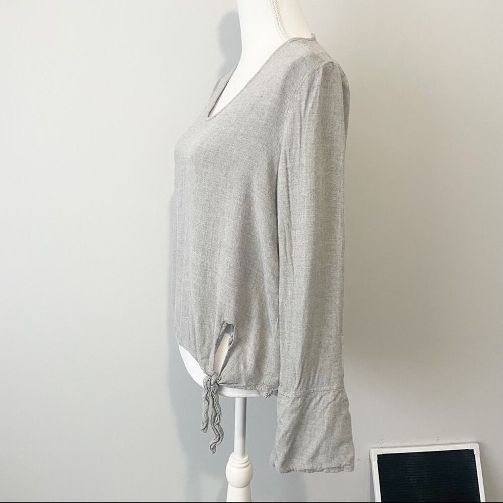Cloth & Stone gray side tie top high low soft size small Anthropologie - Picture 3 of 9